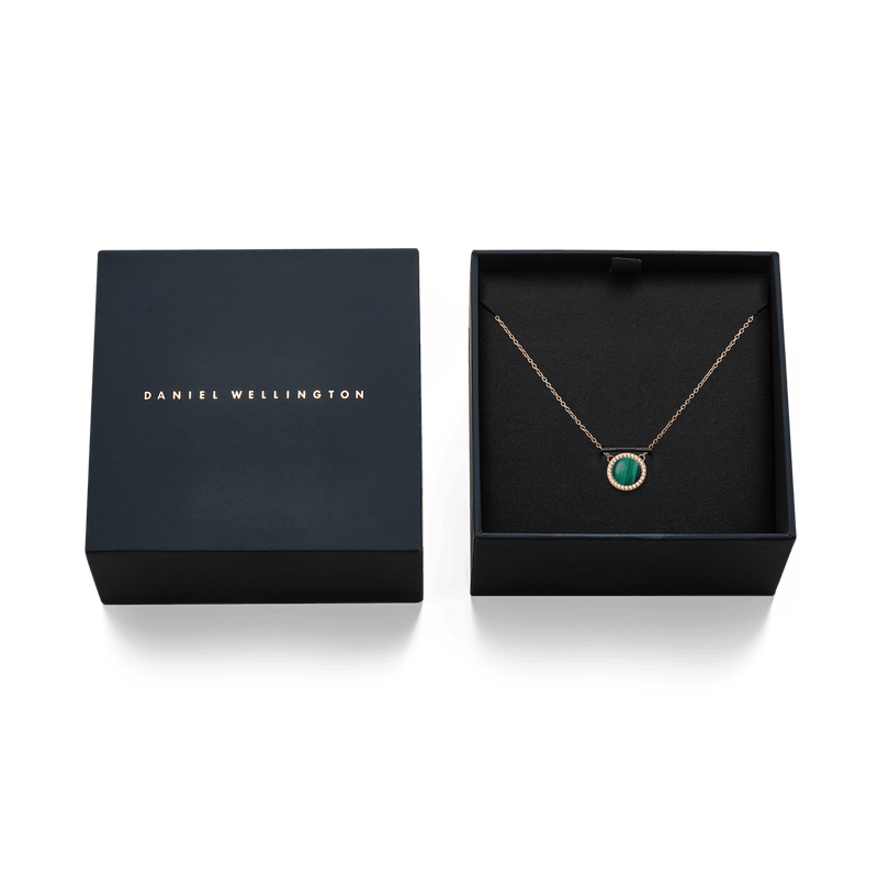 Daniel Wellington Audrey Malachite Rose Gold Necklace DW00401449