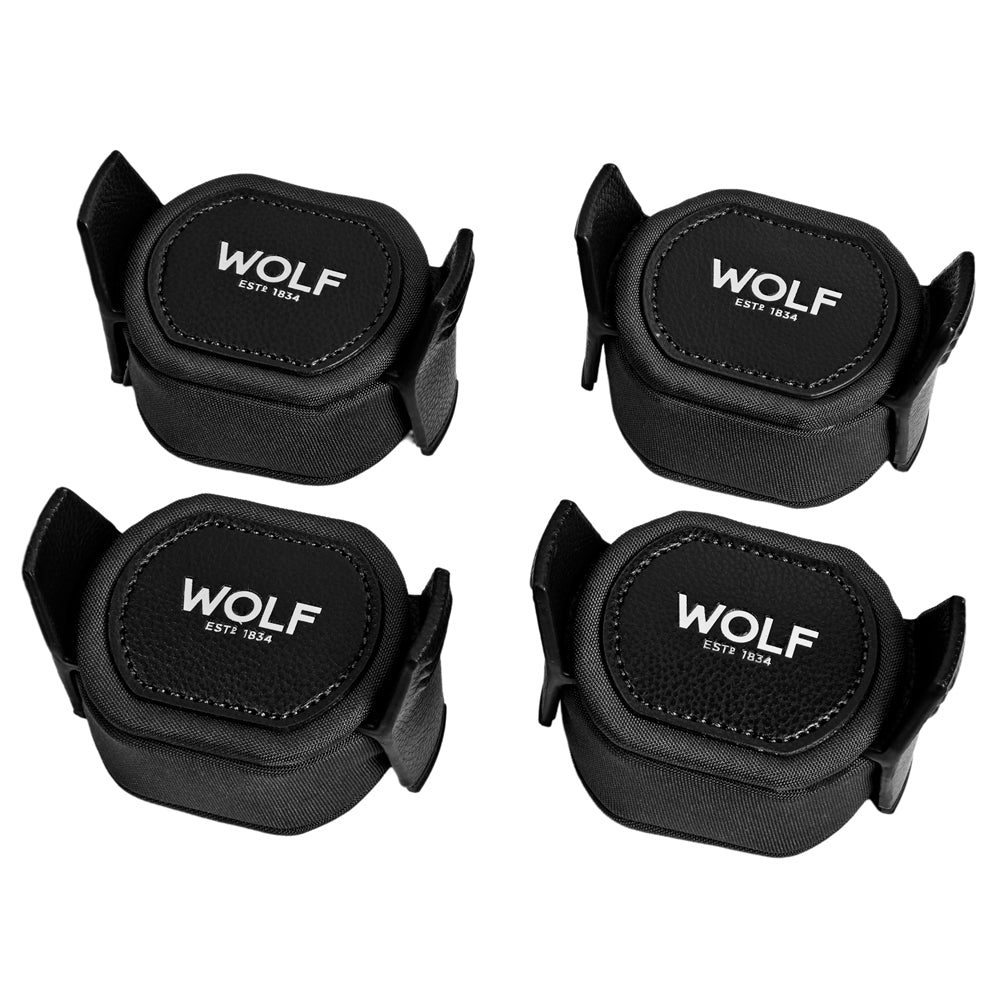Wolf The Den 8 Piece Watch Winder Safe Black 430802 winder cuffs