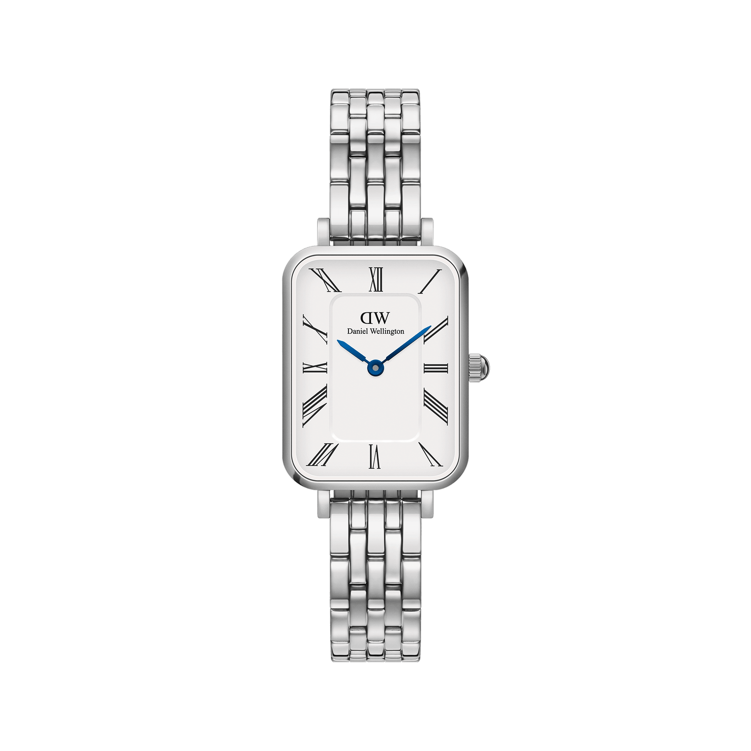 Daniel Wellington Quadro Roman Numerals 5-Link White Dial Watch DW00100691