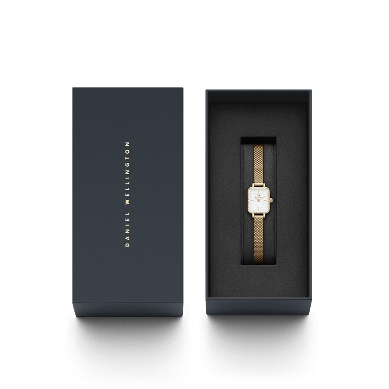 Daniel Wellington Quadro Mini Lumine Bezel Gold Watch DW00100730