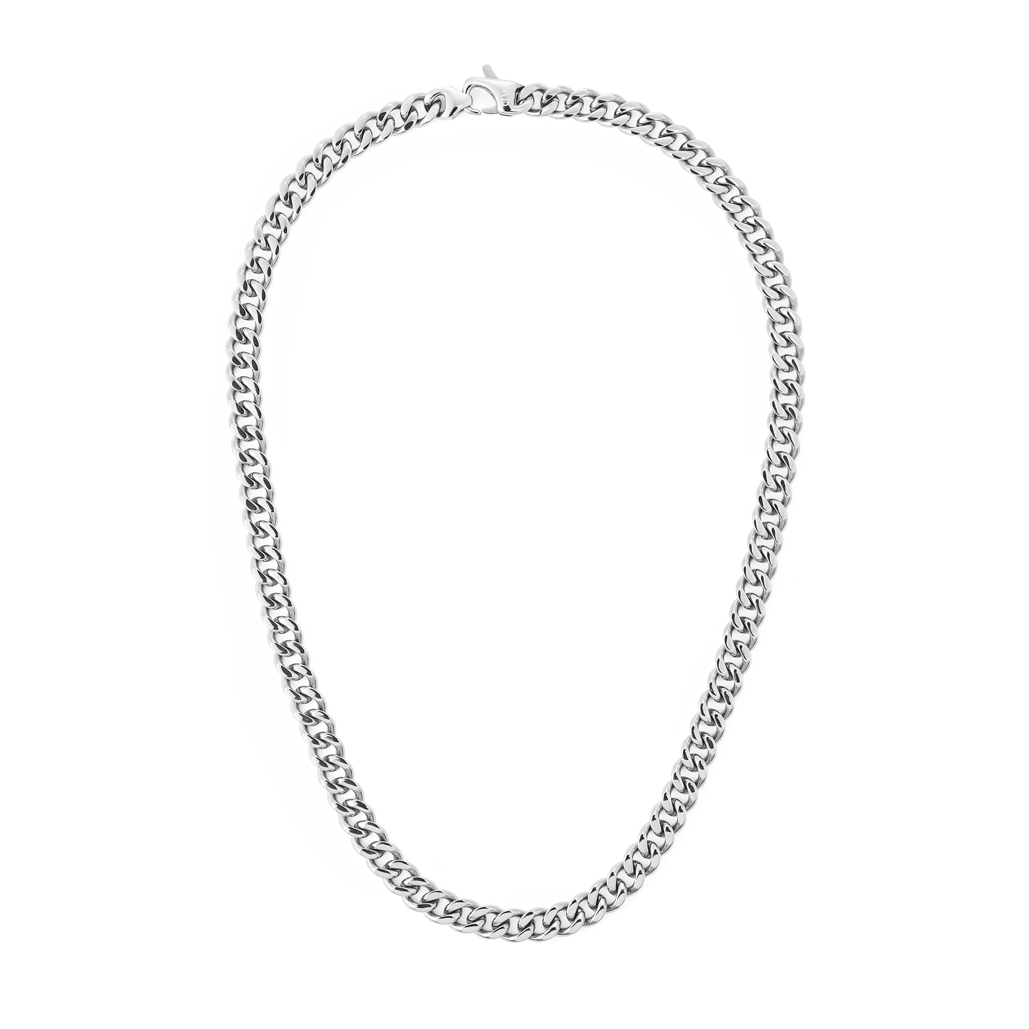 Daniel Wellington Ellipse Cuban Chain Necklace Silver