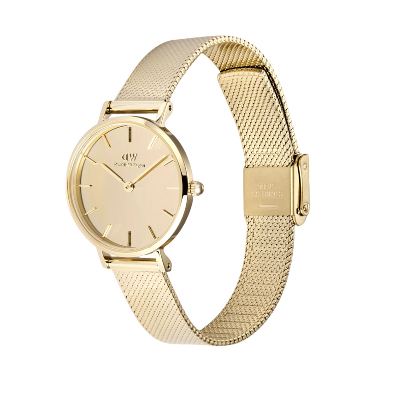 Daniel Wellington Petite Mirror Reflection Gold Dial Watch DW00100797