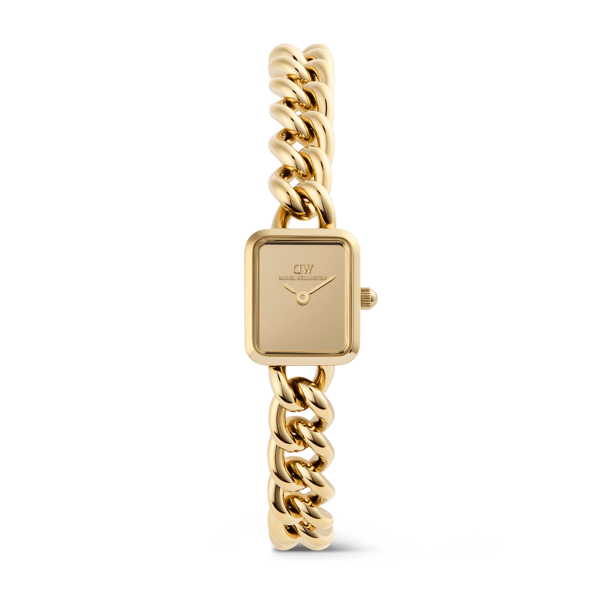 Daniel Wellington Jolie Chain Reflection Gold DW00100971 women's watch with gold mirror dial and gold link strap