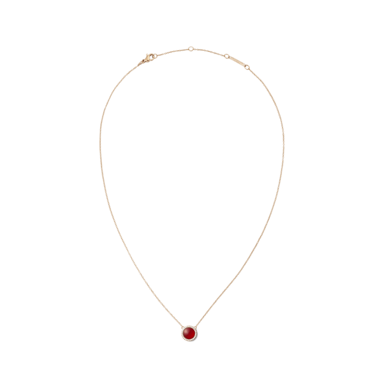 Daniel Wellington Audrey Red Agathe Rose Gold Necklace DW00401446