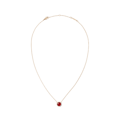 Daniel Wellington Audrey Red Agathe Rose Gold Necklace DW00401446