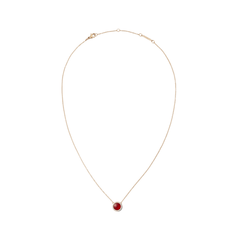 Daniel Wellington Audrey Red Agathe Rose Gold Necklace DW00401446
