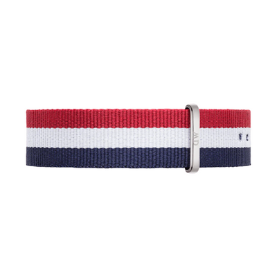 Daniel Wellington Cambridge Strap Silver 20mm Watch Band DW00200017