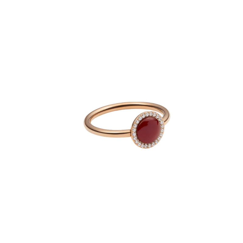 Daniel Wellington Audrey Red Agathe Rose Gold Ring