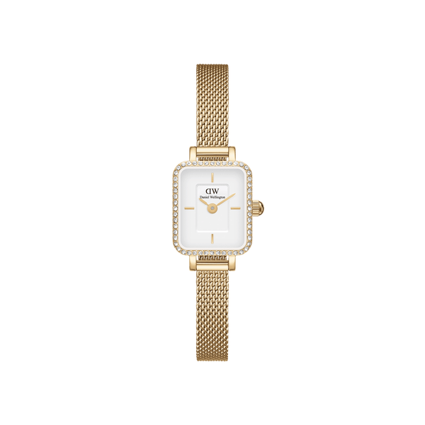 Daniel Wellington Quadro Mini Lumine Bezel Gold Watch DW00100730