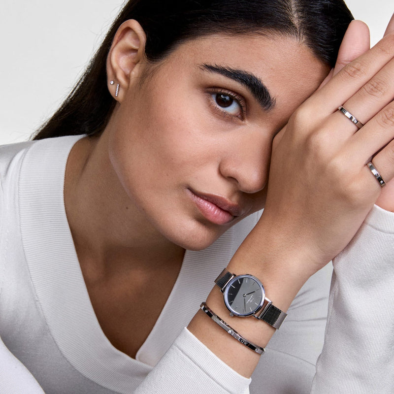 Daniel Wellington Petite Mirror Reflection Silver Dial Watch DW00100796