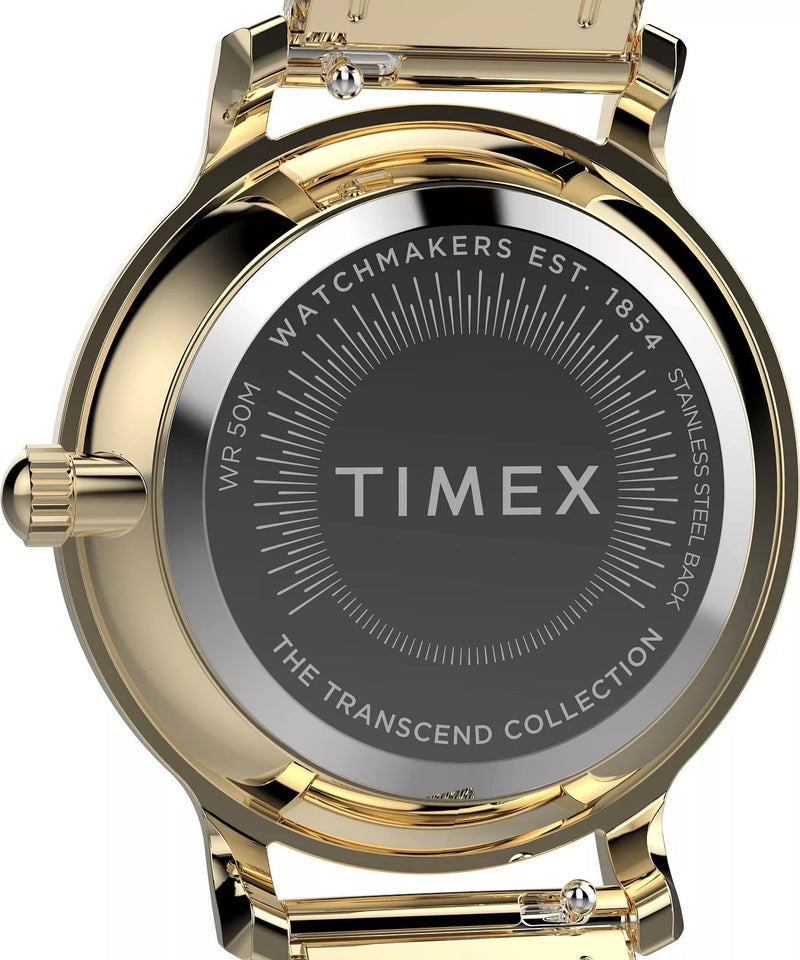 Timex Transcend 31mm Gold-tone Case and Bracelet with Green Dial TW2W87300