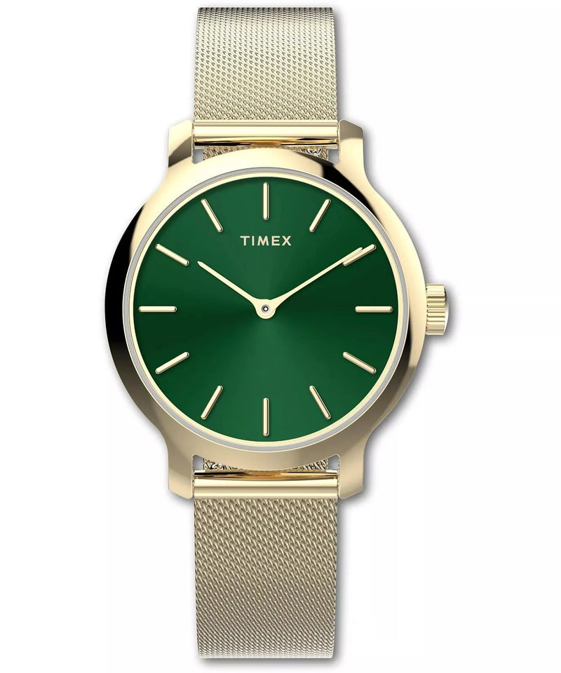 Timex Transcend 31mm Gold-tone Case and Bracelet with Green Dial TW2W87300