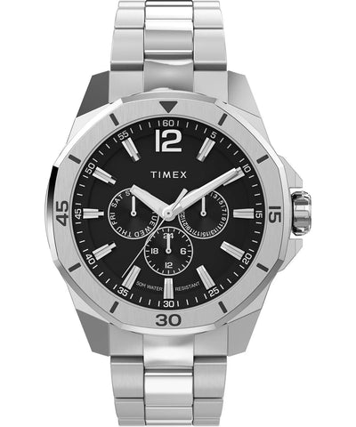 Timex Essex 44mm Stainless Steel Black Dial Watch TW2W79900