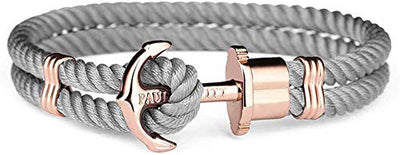 Paul Hewitt Phrep Nylon Rose Gold / Grey Bracelet - S