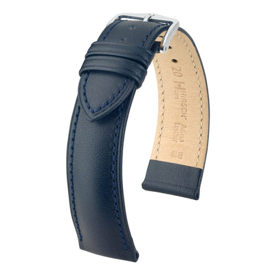 Hirsch Kent Blue Calfskin Leather Watch Band