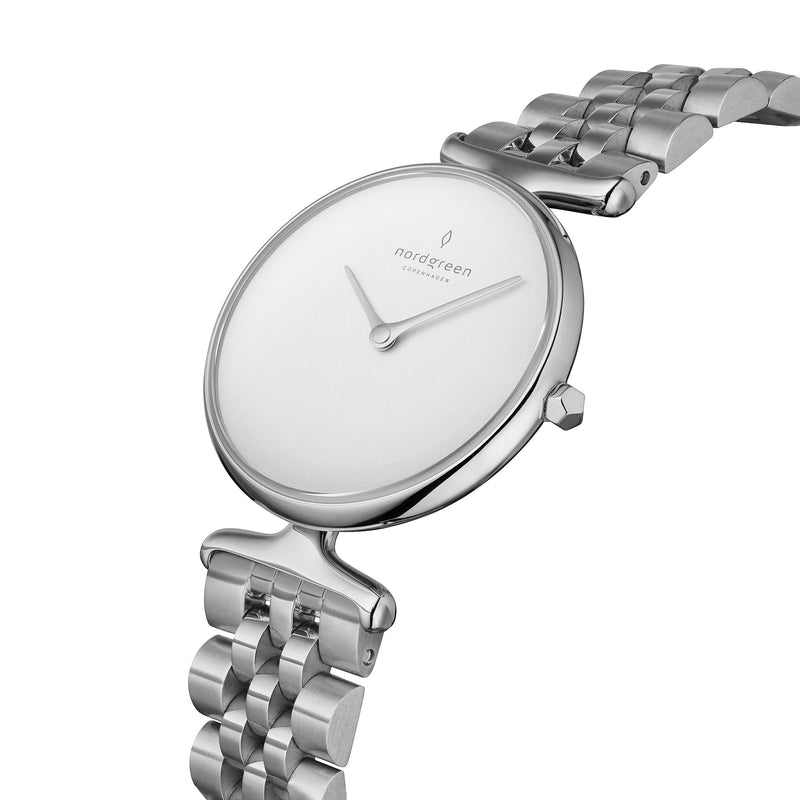 Nordgreen Unika Silver Link Bracelet 32mm Watch UN32SI5LSIXX