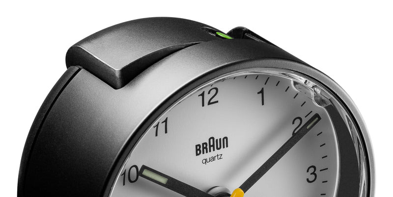 Braun Classic Analogue White Dial Alarm Clock BC01BW
