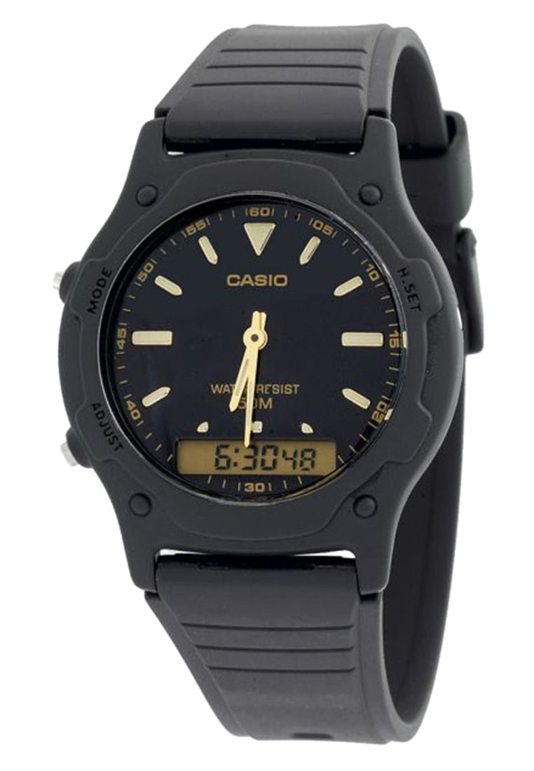 Casio Analog Digital Quartz Dual Time Aw-49He-1Avdf Aw49He-1Avdf Mens Watch