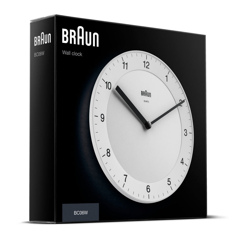 Braun Classic Analogue 20cm Wall Clock White BC06W