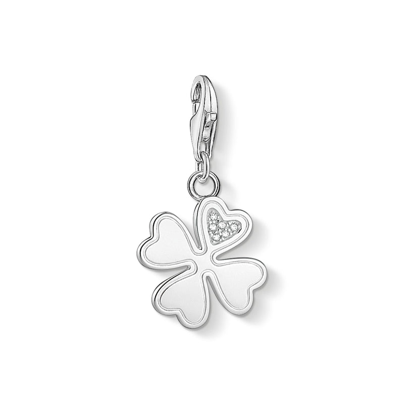 THOMAS SABO Charm pendant cloverleaf silver