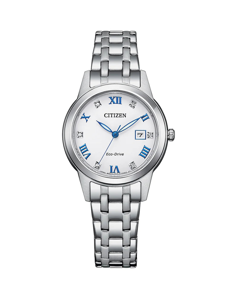 Citizen Eco Drive White Dial Womens Watch FE1240-81A