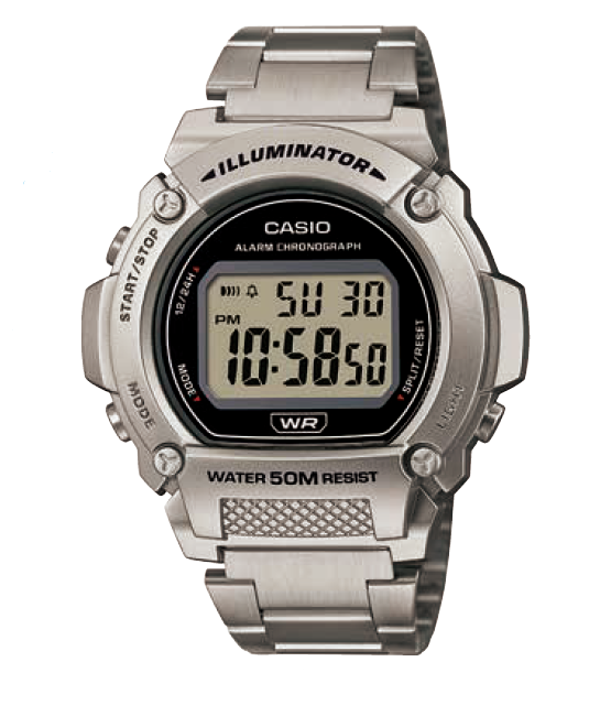 Casio Silver Stainless Steel Watch W219HD-1A