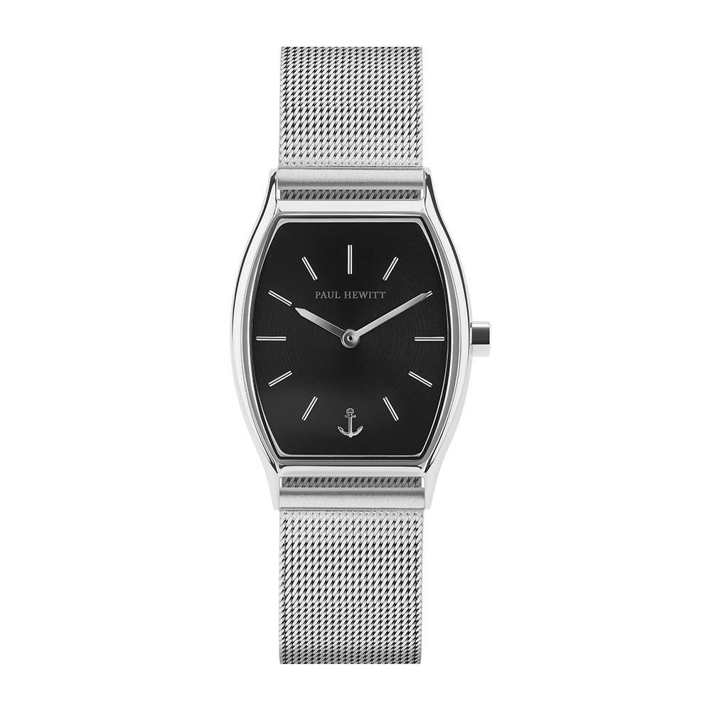 Paul Hewitt Modern Edge Black Sunray Silver Watch