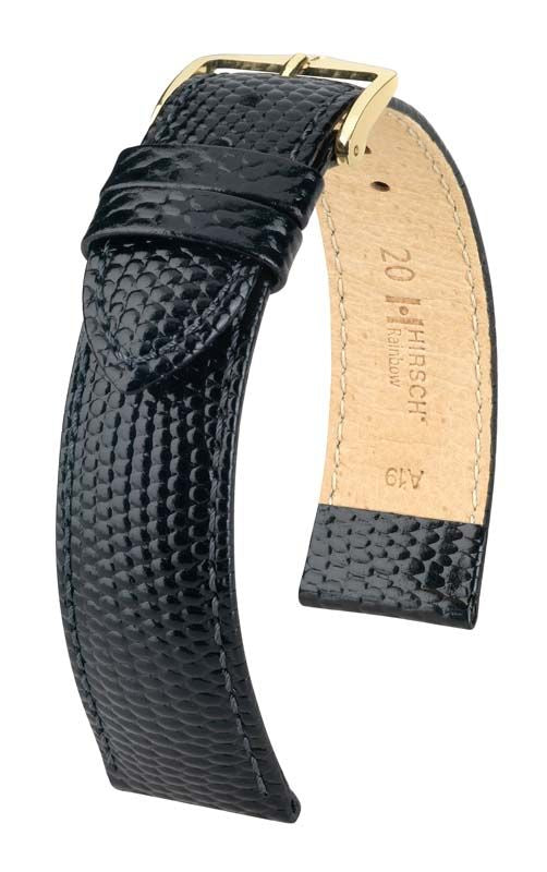 Hirsch Delicate Black Leather Band