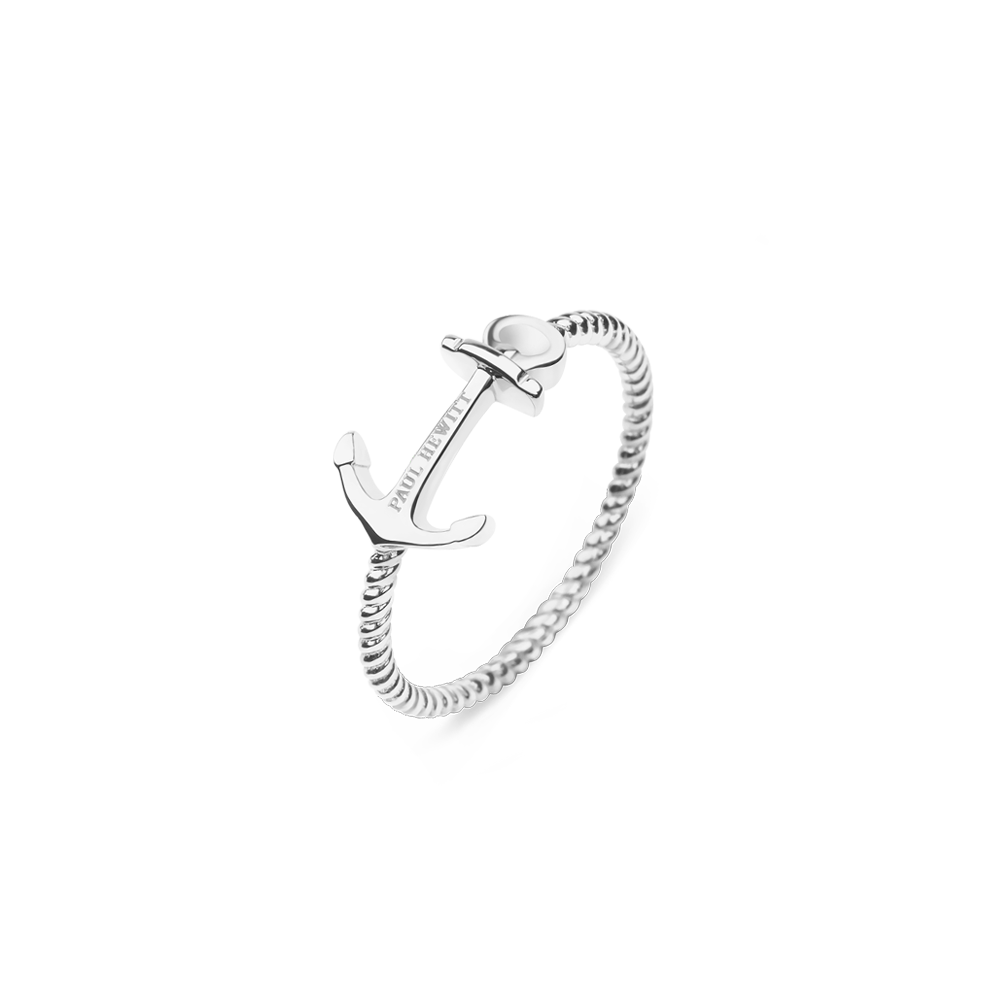 Paul Hewitt Anchor Rope Silver Ring - 54