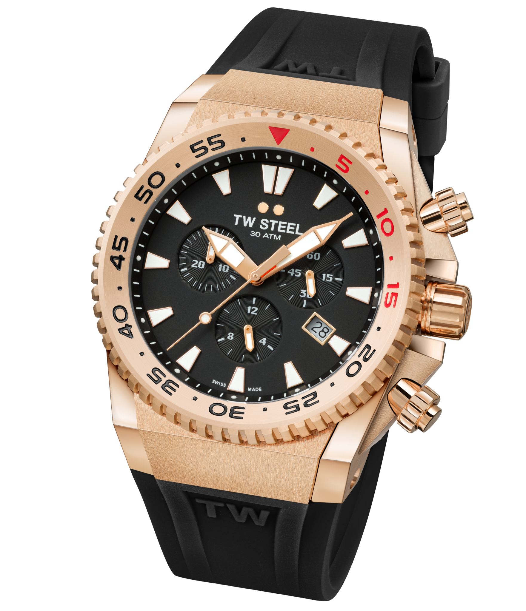 TW Steel ACE Diver Limited Edition 44mm Chronograph Black Rubber Strap ACE403