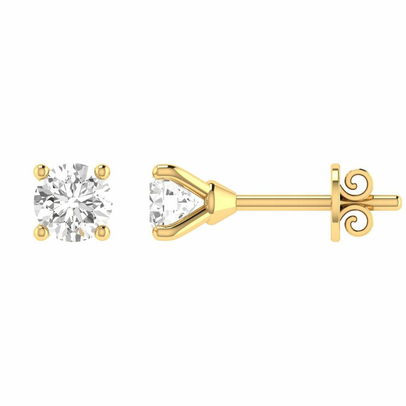 Diamond Stud Earrings With 0.15ct Diamonds In 9K Yellow Gold
