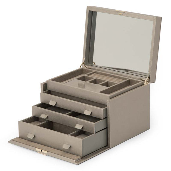 Wolf Palermo Large Jewellery Box Pewter 213078