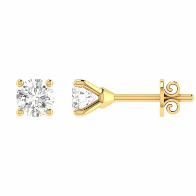 Diamond Stud Earrings With 0.25ct Diamonds In 9K Yellow Gold