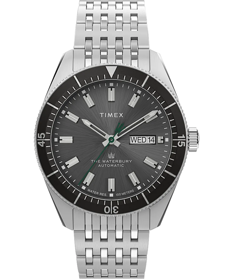 Timex  Waterbury Dive Automatic Stainless Steel Bracelet Watch TW2V24900