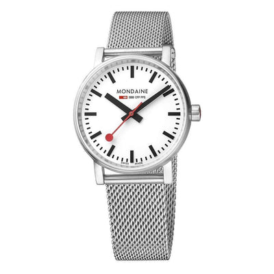 Mondaine watch best sale black face