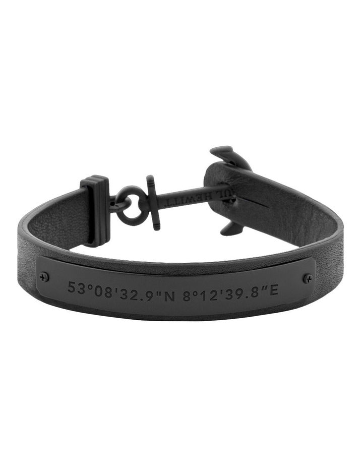 Paul Hewitt Signum Male Coordinates Black / Black Bracelet - L