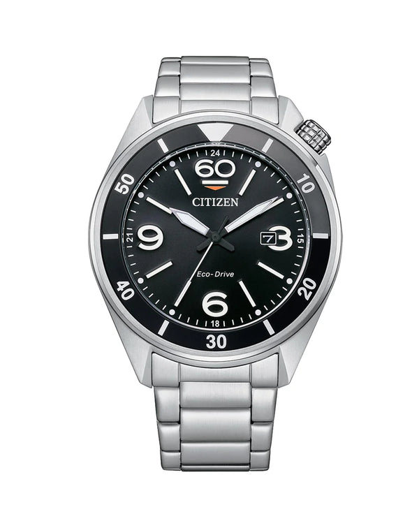Citizen Eco Drive Bracelet Black Dial Watch AW1710-80E