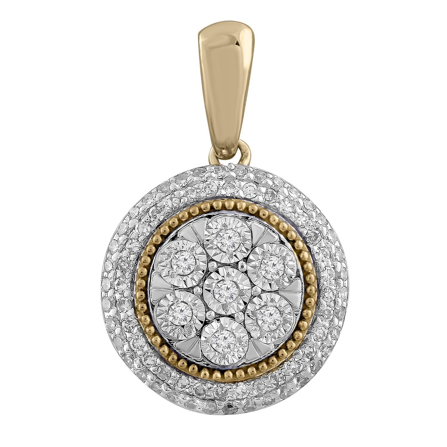 Pendant with 0.15ct Diamond In 9K Yellow Gold