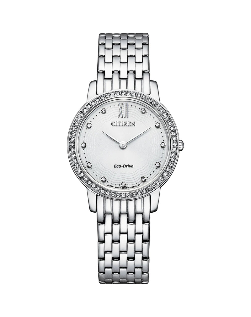 Citizen Eco Drive White Dial Womens Watch EX1488-56A