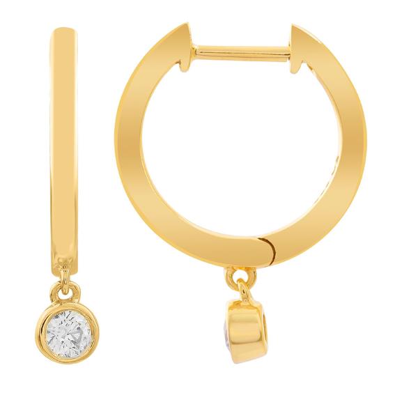 Diamond Fashion Earrings with 0.15ct In 9K Yellow Gold