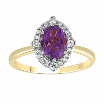 14k gold on sale amethyst ring