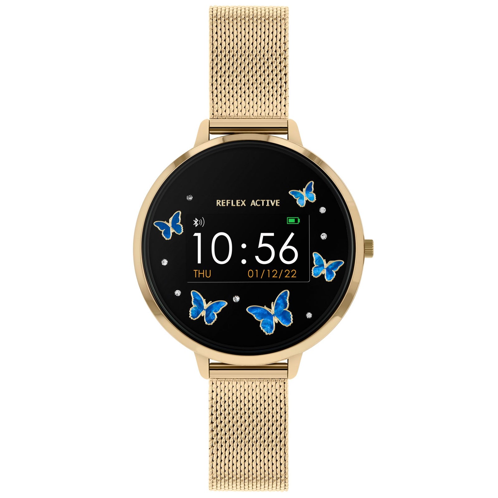 Reflex Active Series 3 Gold Butterfly Gold Smart Watch RA03 4070 Watch Direct