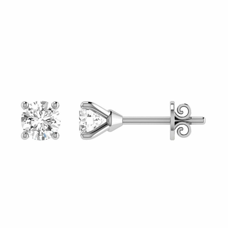 Diamond Stud Earrings With 0.12ct Diamonds In 9K White Gold