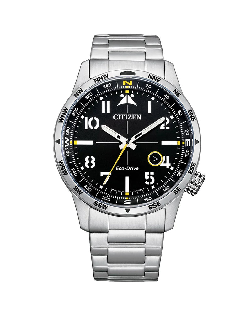 Citizen Eco Drive Bracelet Black Dial Watch BM7550-87E