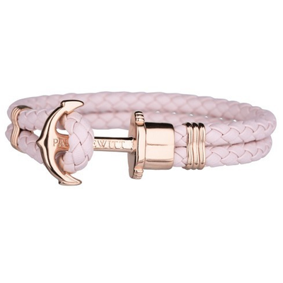Paul Hewitt Phrep Leather Rose Gold / Pink Rose Bracelet - S