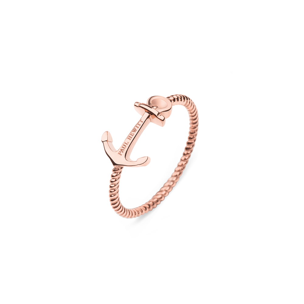Paul Hewitt Anchor Rope Rose Gold Ring - 54