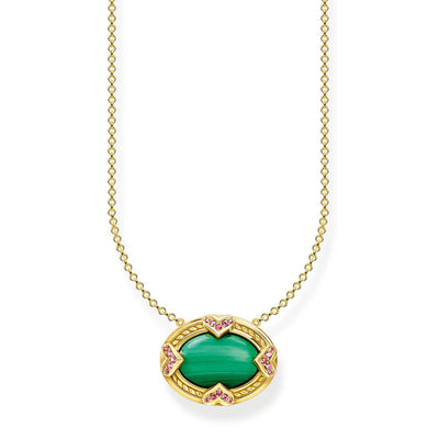 Green stone 2025 gold pendant