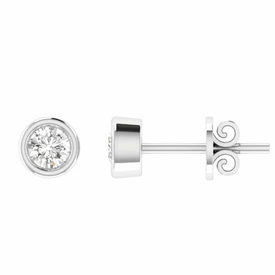 Diamond Stud Earrings with 0.75ct Diamonds in 18K White Gold