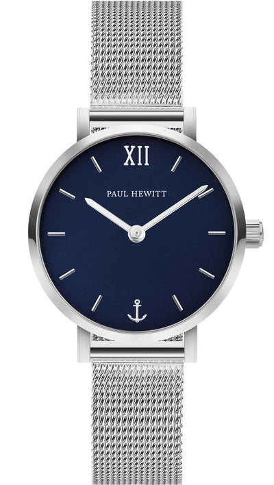 Paul Hewitt Modest Blue Lagoon Silver Mesh Watch