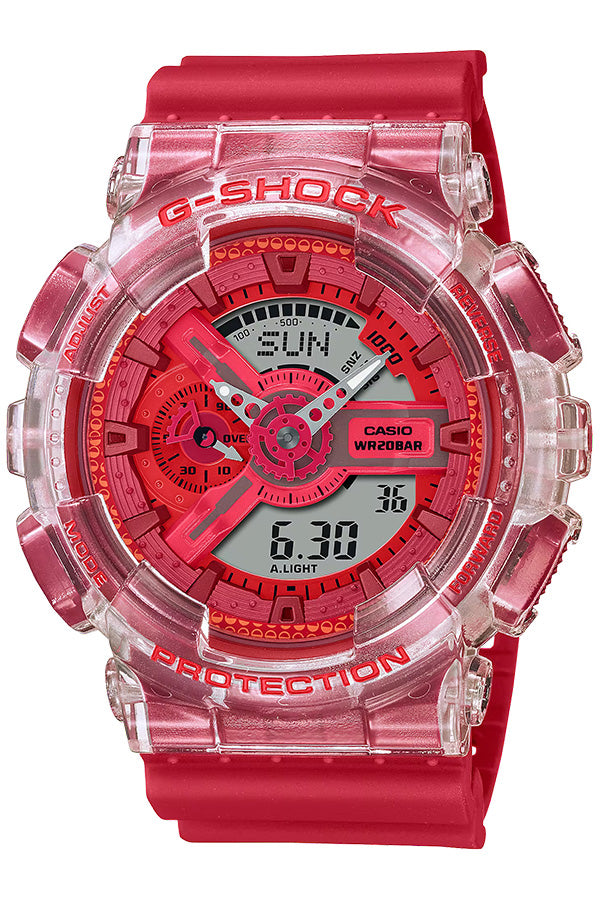 G-Shock Red Resin Band Watch GA110GL-4A